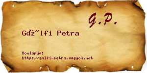 Gálfi Petra névjegykártya